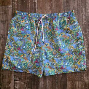 Polo Ralph Lauren Men's Swim Shorts Trunks Tropical Floral Paisley Size XXL